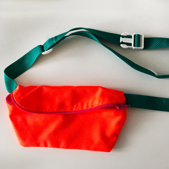 neon orange fanny pack